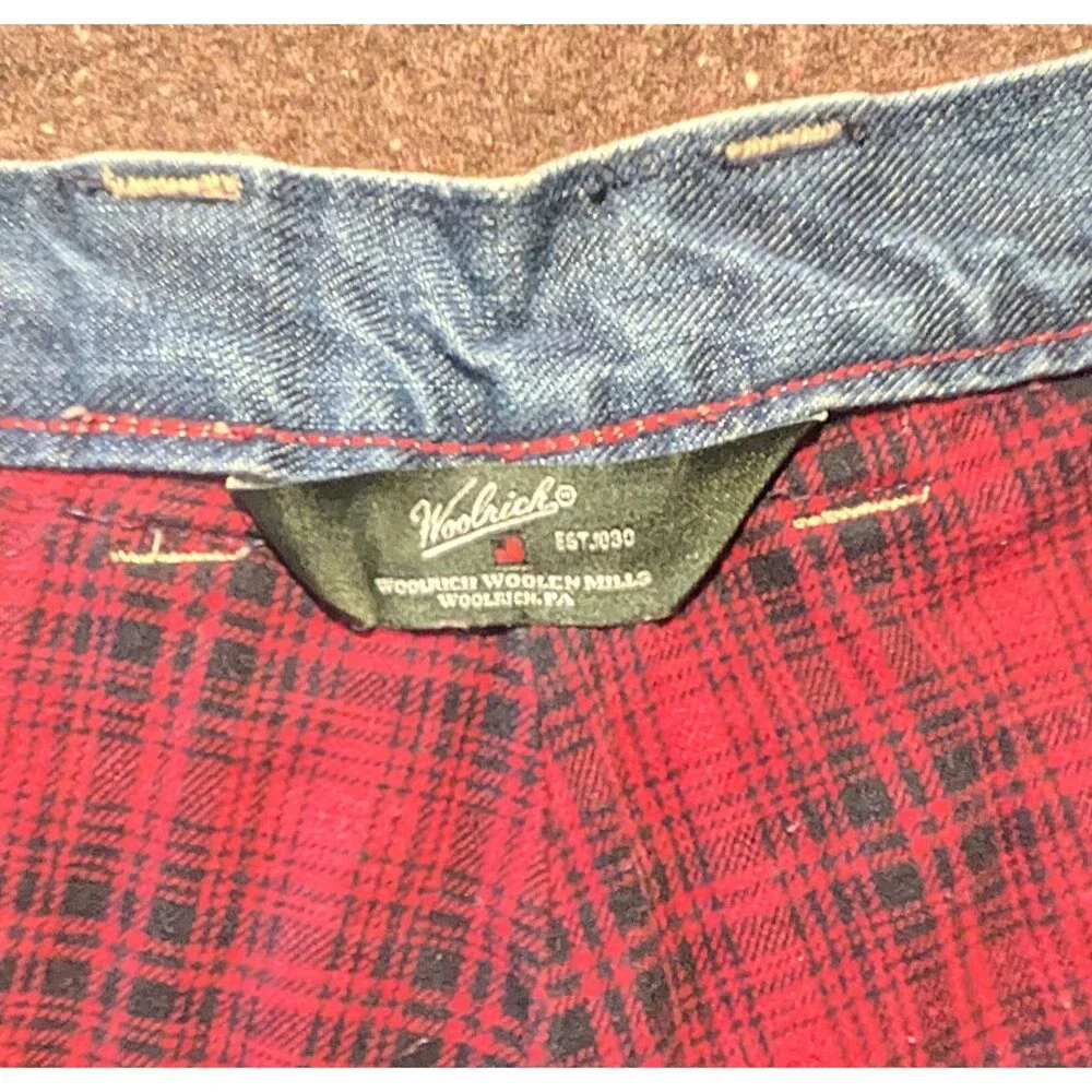 Woolrich  Flannel Lined Denim Jeans 40x30 Men’s Blue Lined  Jeans VTG